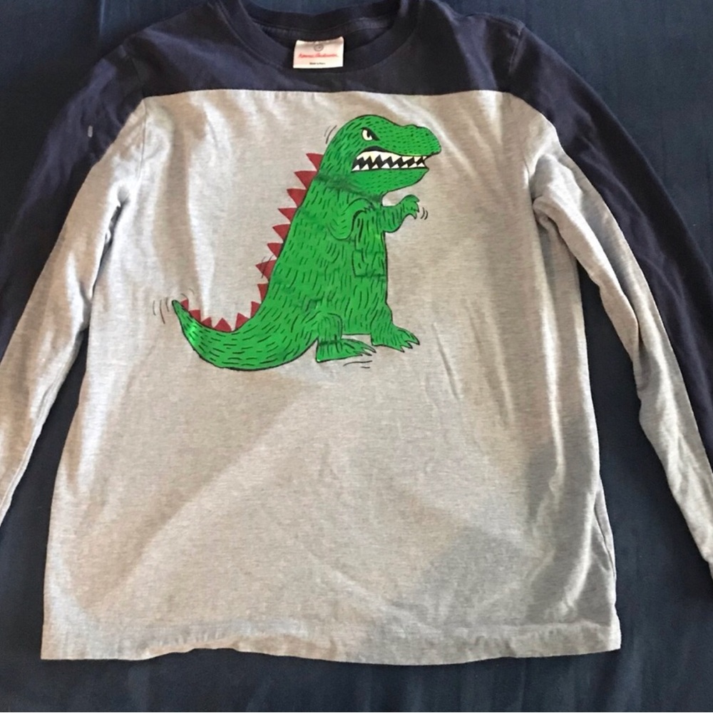 Hannah Andersson Green Dinosaur Kids Shirt NWOT